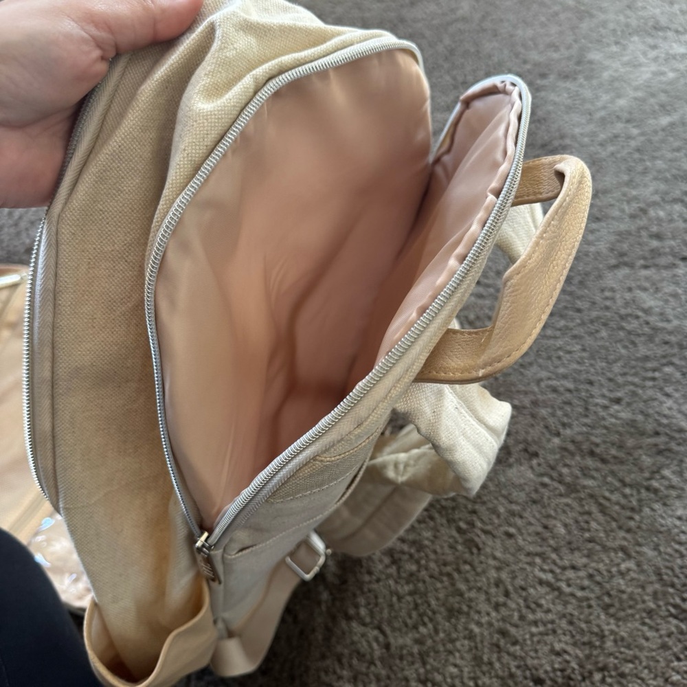 BEIS - The Travel Backpack 
in Beige - Picture 8 of 9